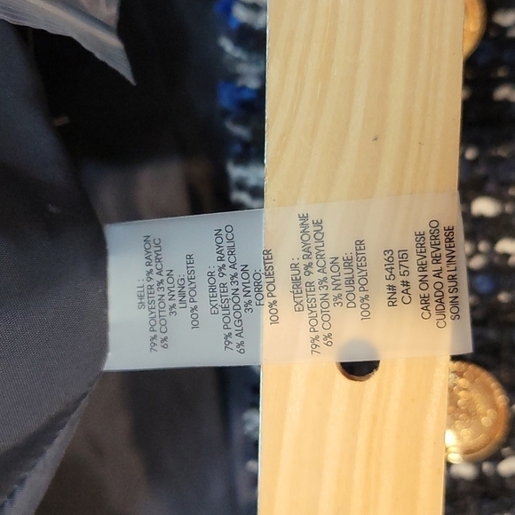 Calvin Klein Tweed  Cropped Jacket - Picture 6 of 9